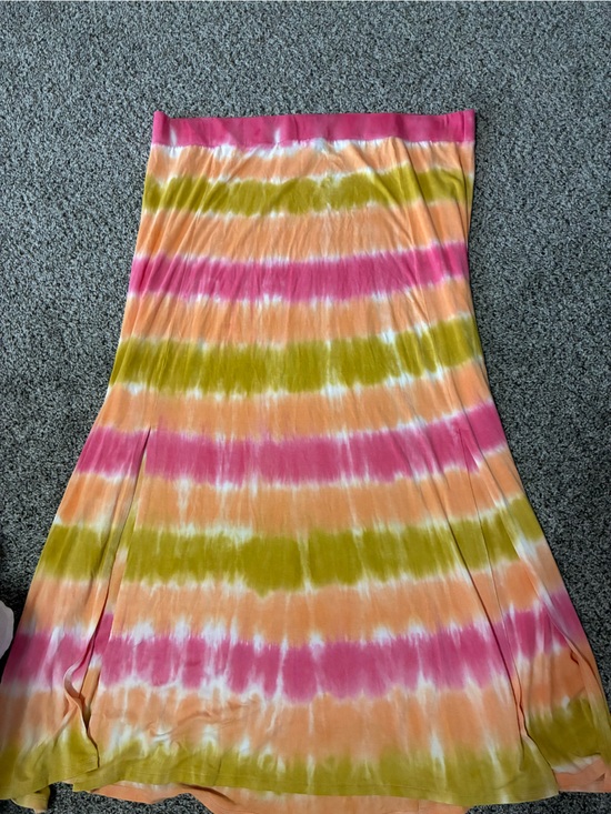 torrid Dresses & Skirts - 🔥NWT Torrid Tie-Dye Midi Skirt in Pink, Peach & Olive